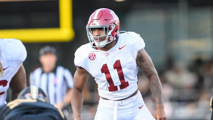 Alabama Crimson Tide linebacker Jihaad Campbell (11). Alabama Crimson Tide linebacker Jihaad Campbell (11).