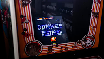 Bowling balls are reflected in the screen of a Donkey Kong arcade cabinet at SpareMe, Tuesday, Aug. 31, 2021, in The Chauncey in Iowa City, Iowa.

210831 Spareme 026 Jpg