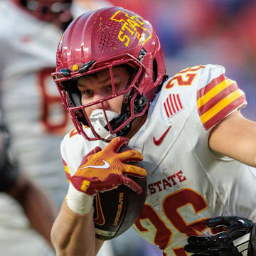 Bet on Carson Hansen to go over his rushing yards total against Kansas State.