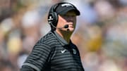 Purdue Boilermakers head coach Barry Odom stands on the sidelines