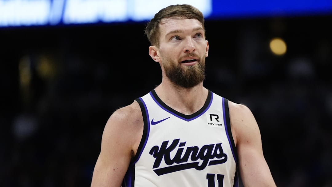Jan 23, 2025; Denver, Colorado, USA; Sacramento Kings forward Domantas Sabonis (11) during the second half against the Denver Nuggets at Ball Arena.