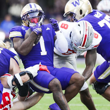 Jonah Coleman and Washington are favored against Rutgers on Friday.