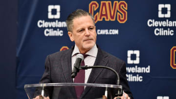 May 21, 2019; Cleveland, OH, USA; Cleveland Cavaliers owner Dan Gilbert speaks at a press conference