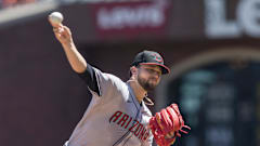 Apr 21, 2024; San Francisco, California, USA;  Arizona Diamondbacks starting pitcher Slade Cecconi