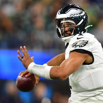 Jalen Hurts and the Eagles look to bounce back at home against the Raiders.