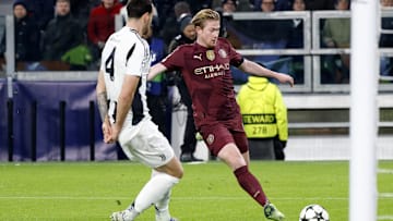 Manchester City's Kevin de Bryne played at Turin in last December's Champions League tie