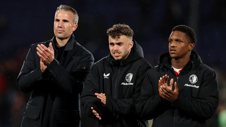Robin van Persie (left), Aymen Sliti (centre) and Givairo Read.
