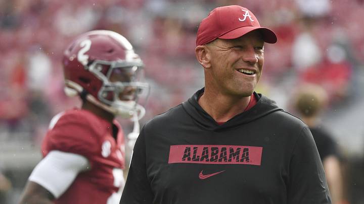 Alabama Crimson Tide head coach Kalen DeBoer