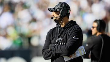 Oct 27, 2024; Cincinnati, Ohio, USA; Philadelphia Eagles head coach Nick Sirianni during the second half against the Cincinnati Bengals at Paycor Stadium. Mandatory Credit: Katie Stratman-Imagn Images