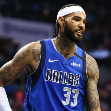 Feb 8, 2020; Charlotte, North Carolina, USA; Dallas Mavericks center Willie Cauley-Stein (33) stands on the court during the second half against the Charlotte Hornets at Spectrum Center. Mandatory Credit: Jeremy Brevard-USA TODAY Sports