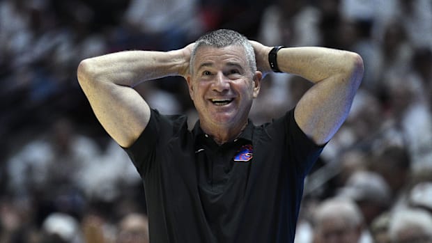 Boise State Broncos head coach Leon Rice 