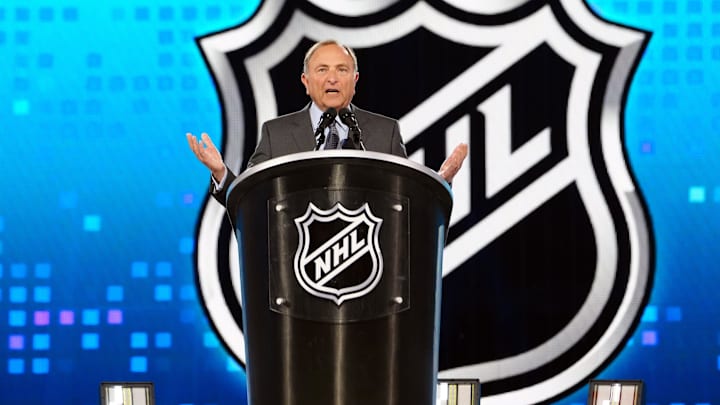 NHL Commissioner Gary Bettman welcomes fans to the 2024 NHL Draft at The Sphere.