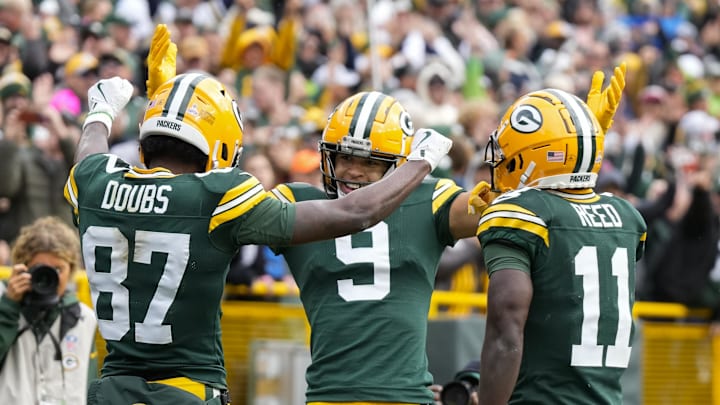 Packers WRs Romeo Doubs, Christian Watson, Jayden Reed