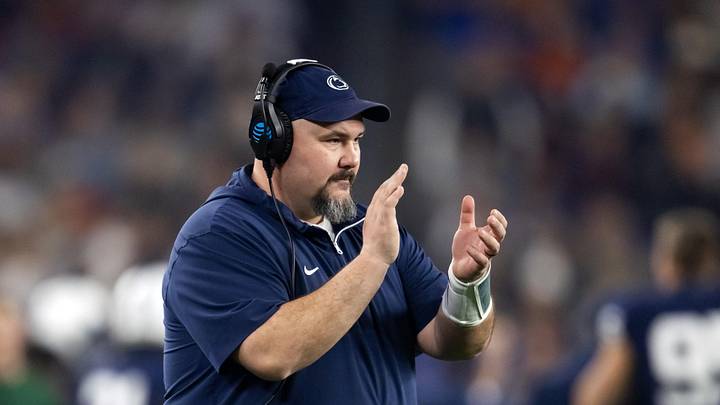 Dec 31, 2024; Glendale, AZ, USA; Former Penn State Nittany Lions tight ends coach Ty Howle against the Boise State Broncos during the Fiesta Bowl at State Farm Stadium. Mandatory Credit: Mark J. Rebilas-Imagn Images