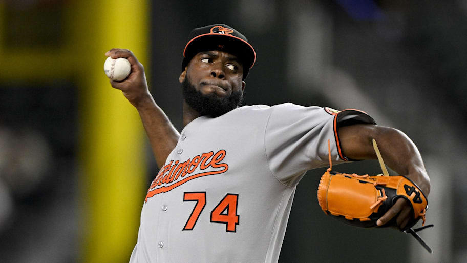Orioles relief pitcher Felix Bautista will miss 12 months after undergoing surgery. | Jerome Miron-Imagn Images