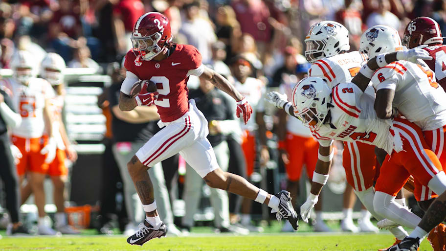 Alabama receiver Ryan Williams had 48 receptions for 865 yards and eight touchdowns as a freshman in 2024. | Will McLelland-Imagn Images