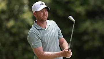 Daniel Berger hits approach shot during the final round of the 2025 RBC Heritage