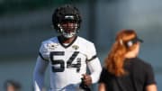 Jul 26, 2023; Jacksonville, FL, USA;  Jacksonville Jaguars linebacker DJ Coleman (54) participates in training camp at Miller Electric Performance Center. Mandatory Credit: Nathan Ray Seebeck-USA TODAY Sports