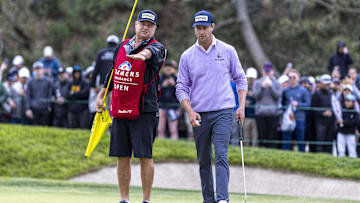Harris English's caddie, Eric Larson, was denied entry into the United Kingdom. 