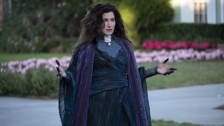 Kathryn Hahn as Agatha Harkness in Marvel Studios’ WandaVision. Photo by Suzanne Tenner. ©Marvel Studios 2021 All Rights Reserved. 