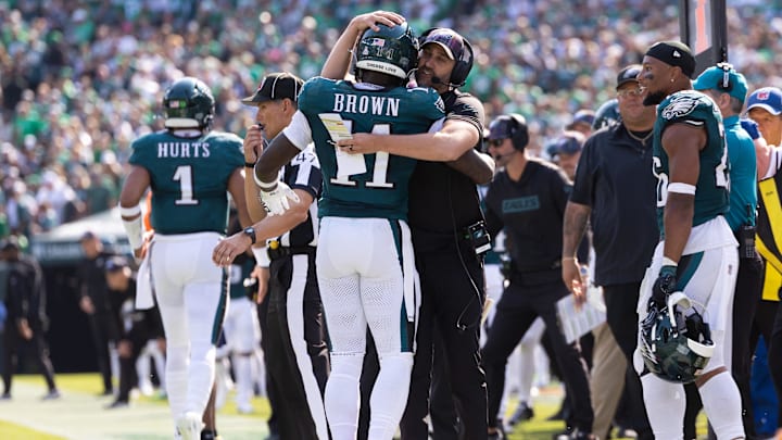 Nick Sirianni talked about A.J. Brown getting targeted just once in the Eagles' season opener. 