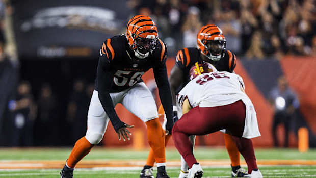 Cincinnati Bengals defensive end Joseph Ossai against the Washington Commanders