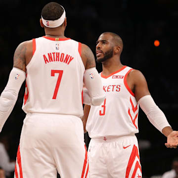 Anthony (#7) and Paul (#3) were teammates for a brief stint in Houston in 2018-19 but share a longstanding friendship. 