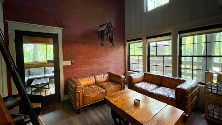 Inside one of the Oak Openings treehouses