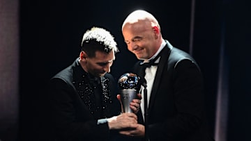 Lionel Messi tras recibir su premio The Best de la FIFA en 2023 