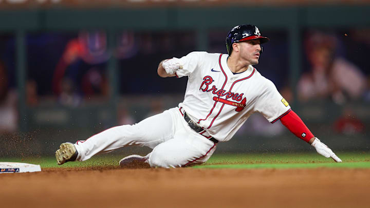 Atlanta Braves left fielder Ramon Laureano Atlanta Braves left fielder Ramon Laureano