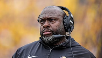 Michigan running back coach Tony Alford watches a play against Texas during the first half at Michigan Stadium in Ann Arbor on Saturday, September 7, 2024.