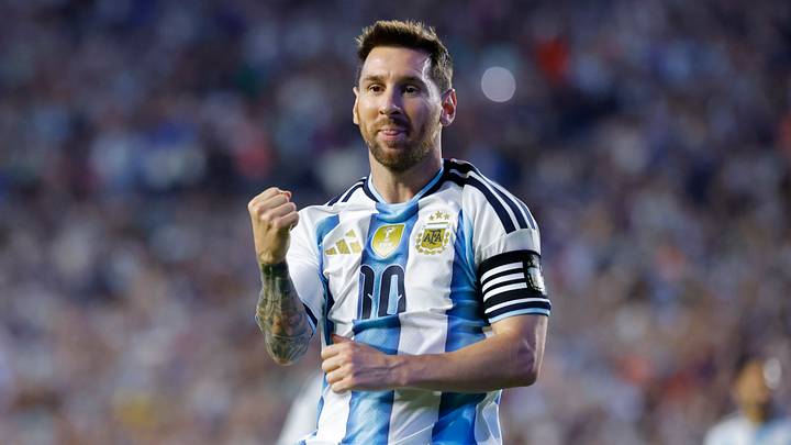Lionel Messi celebrates a goal during Argentina's 3-0 win against Iceland in an international friendly Tuesday in Auburn, Ala.