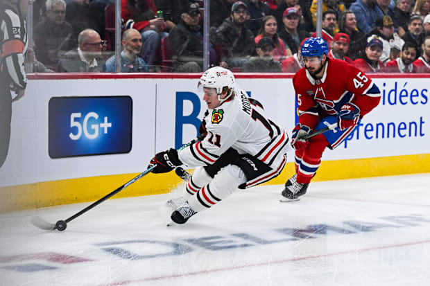 Chicago Blackhawks center Oliver Moore