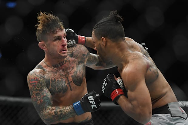 Kevin Lee fights Gregor Gillespie during UFC 244 at Madison Square Garden. 