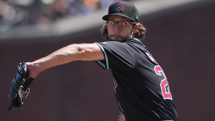 Apr 20, 2024; San Francisco, California, USA; Arizona Diamondbacks starting pitcher Zac Gallen (23)