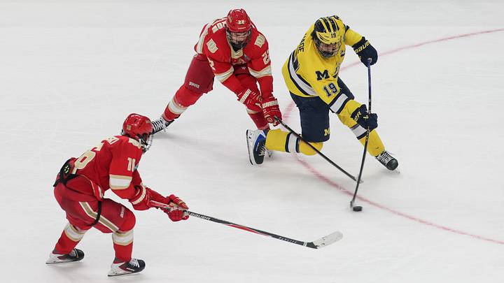NCAA HOCKEY: APR 09 Men's Frozen Four Semifinal - Michigan v Denver