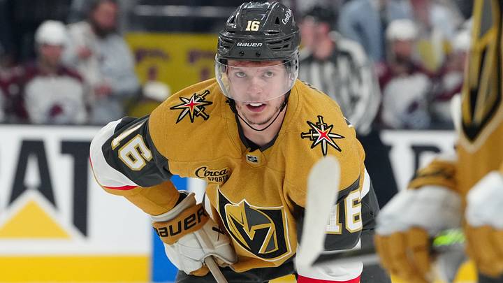 May 26, 2026; Las Vegas, Nevada, USA; Vegas Golden Knights right wing Pavel Dorofeyev (16) prepares for a face off during the first period against the Colorado Avalanche in game four of the Western Conference Final of the 2026 Stanley Cup Playoffs at T-Mobile Arena. May 26, 2026; Las Vegas, Nevada, USA; Vegas Golden Knights right wing Pavel Dorofeyev (16) prepares for a face off during the first period against the Colorado Avalanche in game four of the Western Conference Final of the 2026 Stanley Cup Playoffs at T-Mobile Arena.