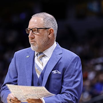 Buzz Williams during the first half in the second round of the NCAA Tournament.  Mandatory Credit: Isaiah J. Downing-Imagn Images
