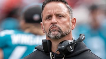 September 28, 2025; Santa Clara, California, USA; Jacksonville Jaguars defensive coordinator Anthony Campanile before the game against the San Francisco 49ers at Levi's Stadium. 