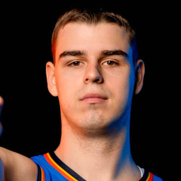 Nikola Topic is pictured during the Thunder media day at the Paycom Center in Oklahoma City, on Monday, Sept. 30, 2024.