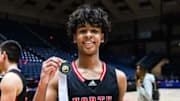 North Oconee (Georgia) 2027 6'4 Combo Guard Justin Wise at the Georgia High School Basketball State Championships (March 6, 2025) Photo Credit: Justin Wise (X)