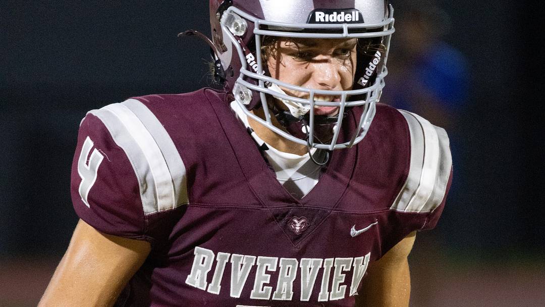 Riverview Sarasota 2027 quarterback Logan Carrillo in action against Port Charlotte. Riverview Sarasota 2027 quarterback Logan Carrillo in action against Port Charlotte.