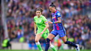 Jennifer Hermoso y Dominique Janssen, FC Barcelona vs VfL Wolfsburg