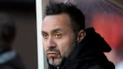 Roberto De Zerbi lors de la défaite contre le Stade de Reims (3-1)