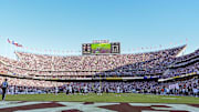 A wide view Kyle Field during the game between the Texas A&M Aggies and the Auburn Tigers. 