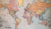 A world map  