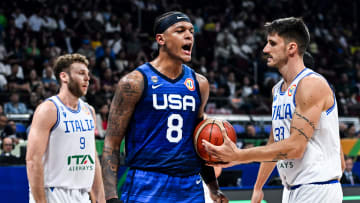 BASKET-WC-2023-USA-ITA-TROPHY; Duke basketball forward Paolo Banchero plays for USA basketball in the FIBA World Cup