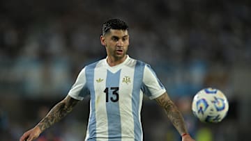 Cristian Romero in action for Argentina 