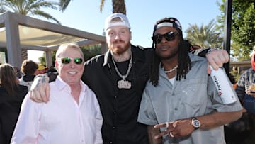 Mark Davis with Maxx Crosby & Davante Adams.