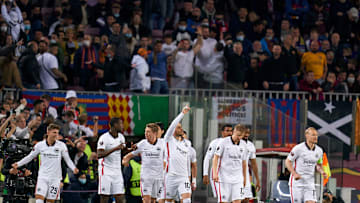 Les supporters de l'Eintracht Francfort ont fait du bruit au Camp Nou.